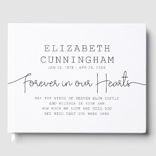 フォーエバーインズハート記念シンプル引用文 ゲストブック (正面)