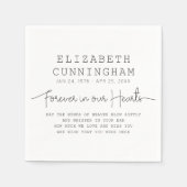 フォーエバーインズハート記念シンプル引用文 スタンダードカクテルナプキン (正面)