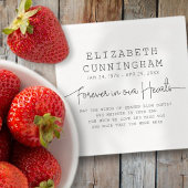 フォーエバーインズハート記念シンプル引用文 スタンダードカクテルナプキン