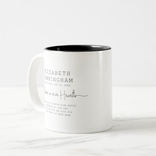 フォーエバーインズハート記念シンプル引用文 ツートーンマグカップ (正面左)