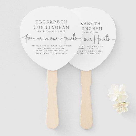 フォーエバーインズハート記念シンプル引用文 ハンドファン (正面&裏面)