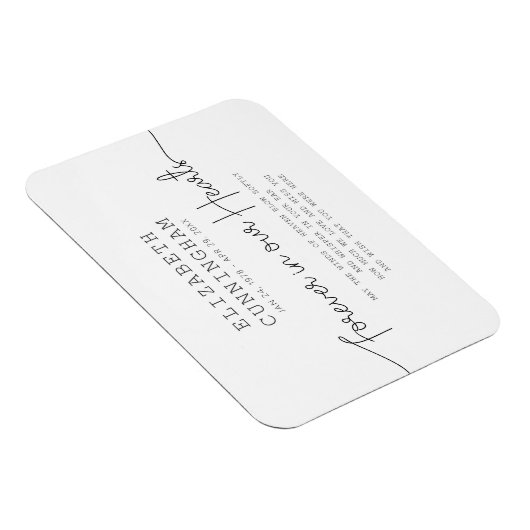 フォーエバーインズハート記念シンプル引用文 マグネット (右側)