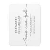 フォーエバーインズハート記念シンプル引用文 マグネット (縦)