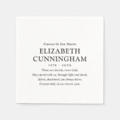 フォーエバーインズハート記念モダン引用文 スタンダードカクテルナプキン (正面)