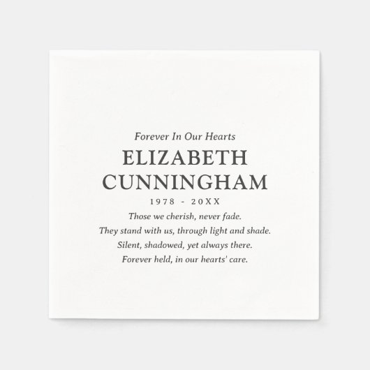 フォーエバーインズハート記念モダン引用文 スタンダードカクテルナプキン (正面)