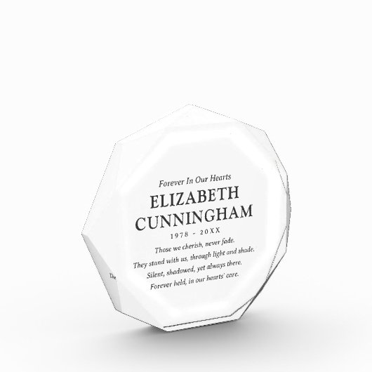 フォーエバーインズハート記念モダン引用文 フォトブロック (左)