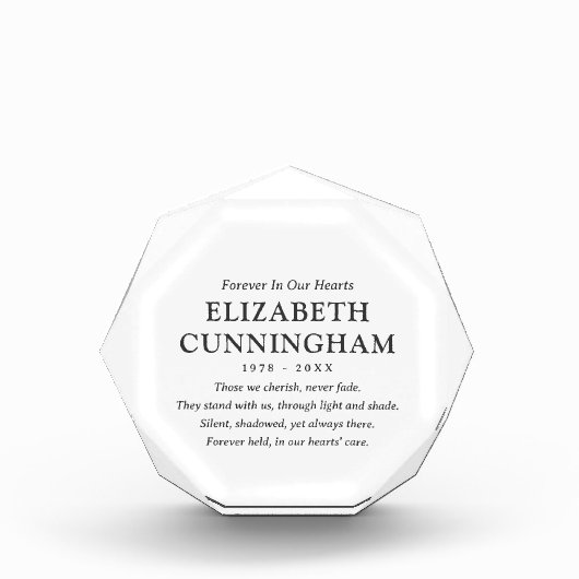 フォーエバーインズハート記念モダン引用文 フォトブロック (正面)