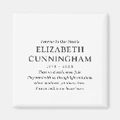 フォーエバーインズハート記念モダン引用文 マグネット (正面)