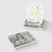 フォーエバーインハートシンプルカスタム写真記念 ストーンコースター (横)