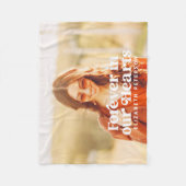 フォーエバーインハートシンプルカスタム写真記念 フリースブランケット (正面)