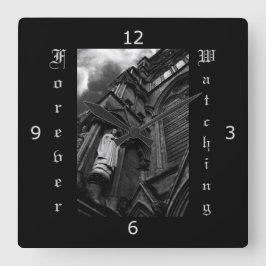 フォーエバーウォッチング – ゴシックスタイル スクエア壁時計