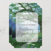 フォーエバーウッドランドストリームへのパスブライダルシャワー 招待状 (正面/裏面)