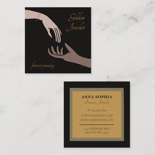 フォーエバーエレガントパーマネントジュエリー スクエア名刺 (正面/裏面)