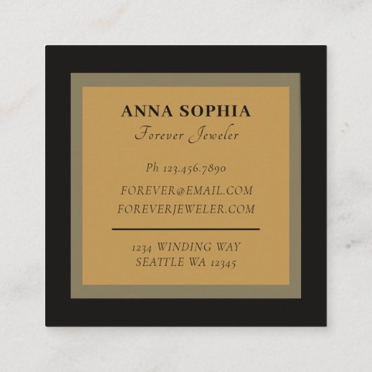 フォーエバーエレガントパーマネントジュエリー スクエア名刺 (裏面)