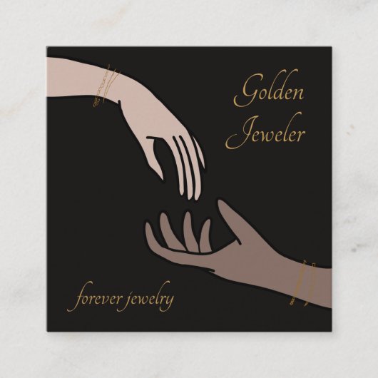 フォーエバーエレガントパーマネントジュエリー スクエア名刺 (正面)