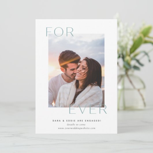 フォーエバーオーバーレイフォト婚約 案内状 (スタンド正面)