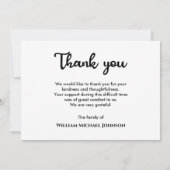 フォーエバーカスタムゴルフ写真追悼式 サンキューカード (裏面)