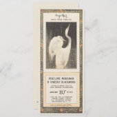 フォーエバークレーンラブ – ヴィンテージウェディング 招待状 (正面/裏面)