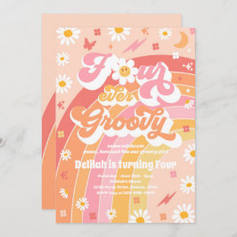 フォーエバーグルービーヒッパイレインボー4th誕生日パーティー 招待状