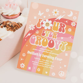 フォーエバーグルービーヒッピー4th誕生日パーティー 招待状