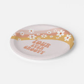 フォーエバーグルービーレトロデイジーレインボー4th誕生日 ペーパープレート (アングル)