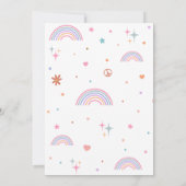 フォーエバーグルービーレトロボホレインボー4th誕生日 招待状 (裏面)