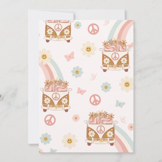 フォーエバーグルービーレトロレインボー4th誕生日パーティー 招待状 (裏面)