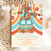 フォーエバーグルービーレトロレインボー4th誕生日 招待状