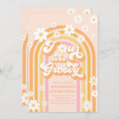 フォーエバーグルーヴィボホデイジーレインボー4th誕生日 招待状 (正面/裏面)