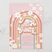 フォーエバーグルーヴィボホデイジーレインボー4th誕生日 招待状 (正面/裏面)