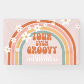 フォーエバーグルーヴィレトロレインボーデイジー誕生日 横断幕 (横)