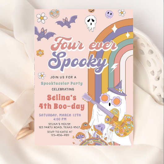 フォーエバーグ不気味ロヴィハロウィーン幽霊誕生日 招待状