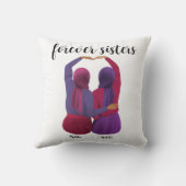 フォーエバーシスターパーソナライズされたヒジャビギフト クッション (裏面)