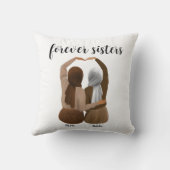 フォーエバーシスターパーソナライズされたヒジャビギフト クッション (裏面)
