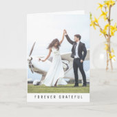 フォーエバーシンプルグラントPhoto's 結婚 Thank you カード (黄色い花)