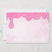 フォーエバースイートガール 4歳誕生日パーティー招待状 招待状 (裏面)