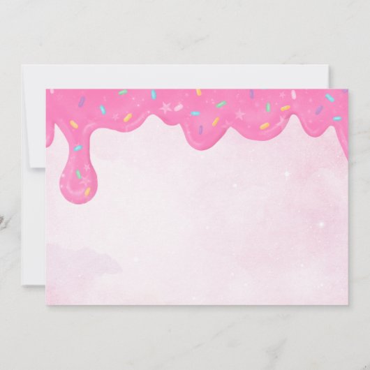 フォーエバースイートガール 4歳誕生日パーティー招待状 招待状 (裏面)