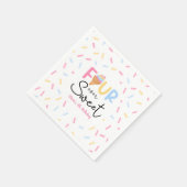フォーエバースウィートアイスクリーム4th誕生日パーティー スタンダードカクテルナプキン (角)
