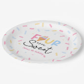 フォーエバースウィートアイスクリーム4th誕生日パーティー ペーパープレート (アングル)