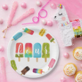 フォーエバースウィートアイスクリーム4th誕生日パーティー ペーパープレート (パーティー)