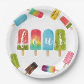 フォーエバースウィートアイスクリーム4th誕生日パーティー ペーパープレート (正面)