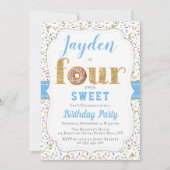 フォーエバースウィートドナットボーイズ4th誕生日招待状 招待状 (正面)