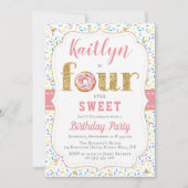 フォーエバースウィートドナツガールズ4th誕生日招待状 招待状 (正面)