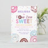 フォーエバースウィートドーナツ4th誕生日招待状 招待状 (スタンド正面)