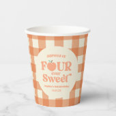 フォーエバースウィートピーチフルーツ4th誕生日パーティー 紙コップ (正面)