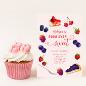 フォーエバースウィートベリーアンドケーキ誕生日 招待状