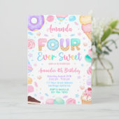 フォーエバースウィート誕生日招待状4th誕生日4 招待状 (スタンド正面)