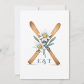 フォーエバースキーエーデルワイスの花結婚の 招待状 (裏面)