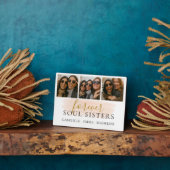 フォーエバーソウルシスターズ写真コラージュ友情ギフト フォトプラーク (側面)