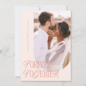 フォーエバートゥイーズヴィンテージエレガンスピーチ結婚ーズ 案内状 (正面)